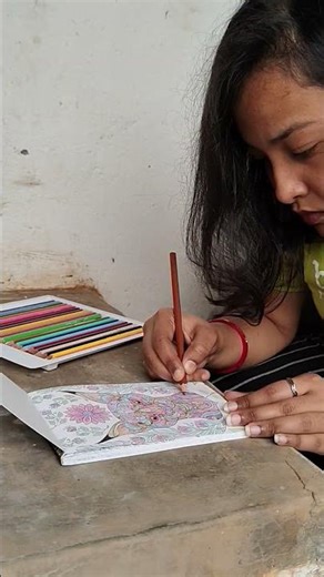 Adult Coloring Book Art 🎨 | Relaxing Creative Coloring #Shorts #drawing