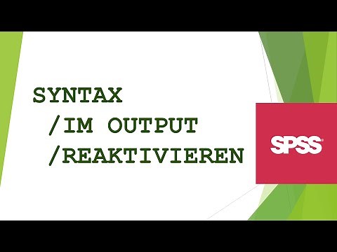 Syntax im SPSS-Output (re)aktivieren