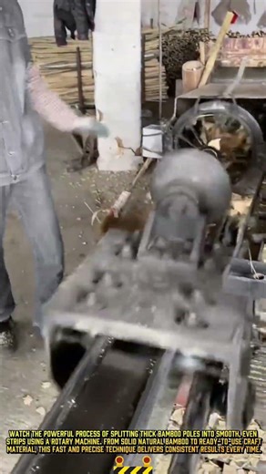 Industrial Bamboo Splitting Machine with Circular Blade System