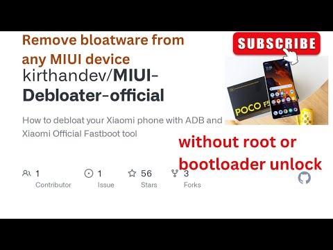 Debloat all the MIUI devices via ADB and fastboot java tool W/O root