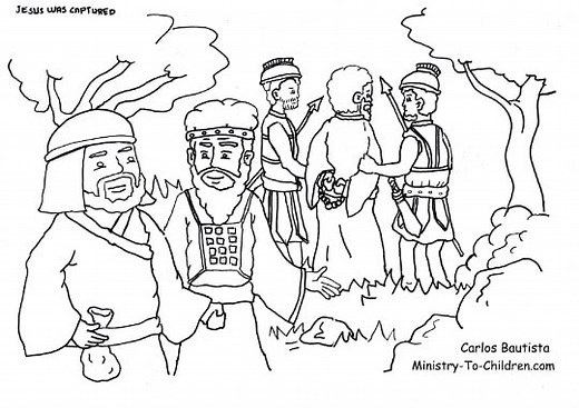 "Judas Betrays Jesus" Coloring Page - Ministry To Children