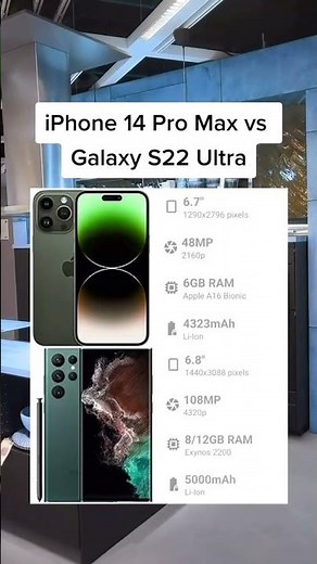 Apple iPhone 14 Pro Max vs Samsung Galaxy S22 Ultra