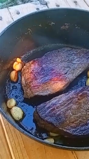 The Crispiest Garlic & Rosemary Beef | Bushcraft Steak Experiment 🇮🇹