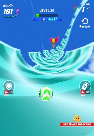 Racing Ball Master 3D | Fast Turns & Perfect Control #shorts