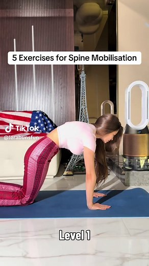Doing these exercises is incredible for spine mobility! The higher level that you achieve in the stretches, the better results you will see in back pain prevention!🧘‍♀️ #m#mobilityd#dailyyogas#spinehealthf#usa