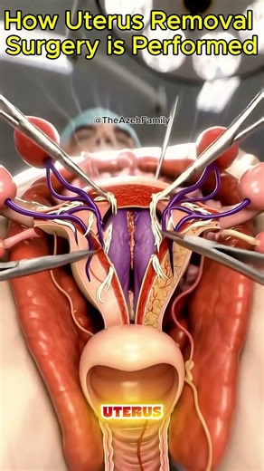 Inside a Uterus Removal Procedure #shorts #anatomy