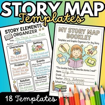 Story Map Template | Story Map Graphic Organizer | Narrative Story Graphic
