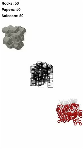 Rock Paper Scissors #rockpaperscissors #asmr #asmrsounds #simulation #satisfyingsounds