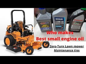 Best small engine oil, Amsoil small engine oil vs Kohler, Kawasaki, Zero Turn maintenance tips