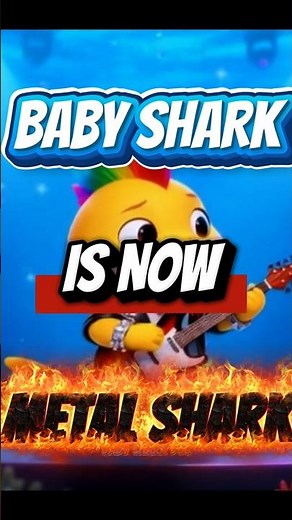 🦈🤘Baby Shark is NOW METAL SHARK! ⚡💀 #metal#babyshark #cover #shorts