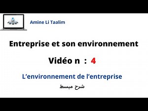 L'environnement de l'entreprise (Darija )