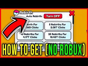 HOW TO GET AUTO REBIRTH (NO ROBUX USE) [REBIRTH CHAMPIONS ULTIMATE] - Roblox-