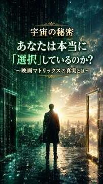 【宇宙の秘密】映画マトリックスの真実とは〜あなたは本当に「選択」しているのか？