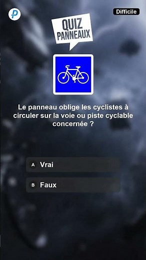 Quiz difficile #010 - Panneaux du code de la route - Indication