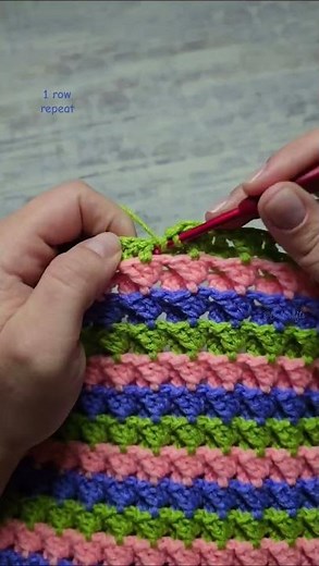 1 Row Repeat Relief 3D Crochet Pattern | Crochet Blanket #crochettutorial #easycrochet #knitting