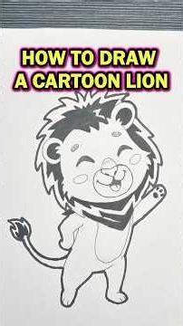 How to draw a cartoon lion #drawing #howtodraw #cartoondrawing #art #cartoonillustration #draw