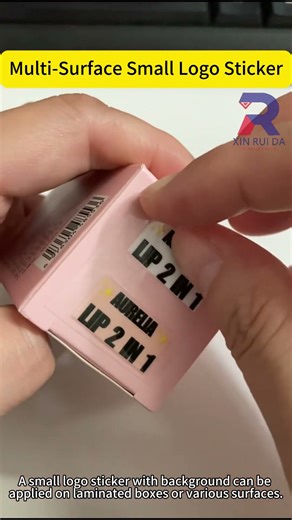 Small-Sized Logo Stickers with Background, Suitable for Various Products.