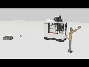 Visual Components - Human Inverse Kinematics (FABRIK algorithm) work with Process Modeling