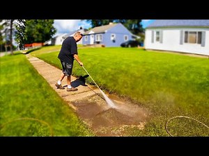 Transforming Our Sidewalk: Satisfying Power Washing & Epic Before & After!