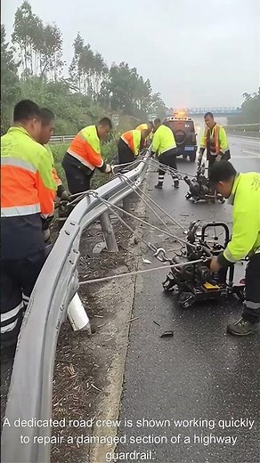 Highway Guardrail Emergency Repair 🚧🛠️