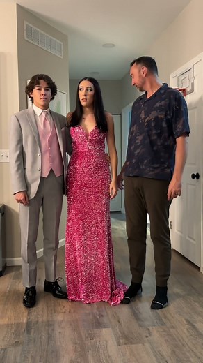 Dad approves prom date #tall #tallfamily #prom