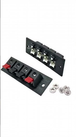 Positions Connector Terminal Push In Jack Load Spring 4 Poles Audio Speaker Terminals Clips