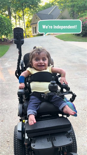 She said I can do it by myself! 🥹 I still can’t believe my eyes!! 🥹❤️ #disability #osteogenesisimperfecta #powerchair #proud #nevergiveup