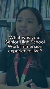 What to expect for Work Immersion? 🤩 Here’s what happened during Hillary’s Work Immersion experience 💼 Explore CIIT SHS’ next level programs like ABM, Programming, Animation, and Media and Visual Arts. all on https://ciit.edu.ph/ 🖥️ | CIIT College of Arts and Technology