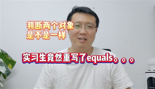 判断两个对象是不是一样，实习生竟然重写了equals。。。