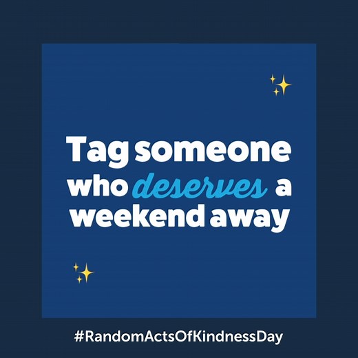 Know someone who needs a free weekend away? Get tagging in the comments and let us know who and why by midnight on 23.02.24, and we'll choose someone to WIN a stay in one of our hotels! #RandomActsofKindnessDay Tap here for T&Cs: https://www.travelodge.co.uk/about/random-acts-of-kindness-competition-tcs/ | Travelodge