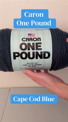CARON One Pound Yarn Knitting Worsted 100% Acrylic 4-Ply Cape Cod Blue