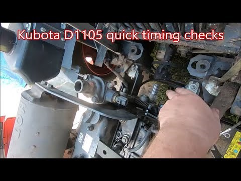 Kubota D1105 injection timing checks (ZD1211 mower)