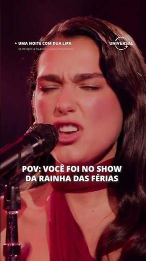 Enquanto o show não começa, dá pra entrar no clima assistindo #UmaNoiteComDuaLipa no UNIVERSAL+