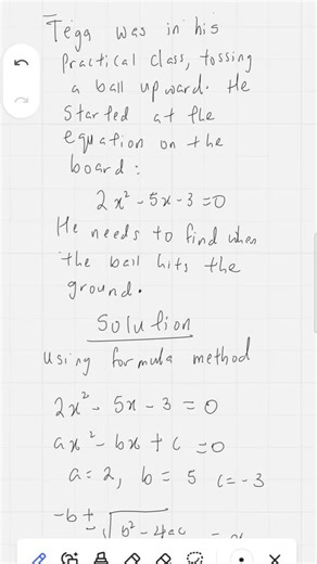 MenasMathTherapy on Instagram: "THE FORMULA METHOD!!! Stuck on a quadratic equation? 📐 Learn how to solve it step-by-step using the reliable quadratic formula. This method works every time. FOLLOW US to Watch the full tutorial and master it. #MMT #Menasmaththerapy #Lovemath #realmath #relatablemath"