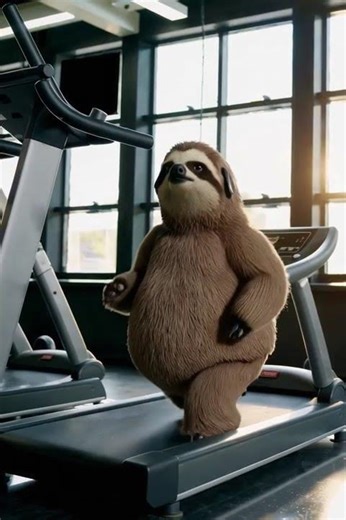 🏋️‍♂️ Sloth Hits the Gym… Slowly 😅🐌