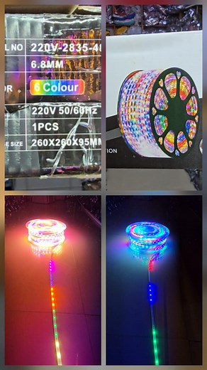 70K views · 1K reactions | 2835 Rope Light multi color 100METRE ROll 6 Color Full heavy quality full waterproof order number whatsapp 96381 62218  #viralpost2024 #viralvideoシ #youtubeshorts #fb #light #OMG #pixel #viralvideochallenge #shortvideo #viral #shorts #rope #youtubeshorts | Mataji Electric Pixel RGB LED light | Facebook