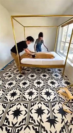 Moroccan Tile Bedroom Makeover #Shorts #BedroomMakeover #maximalistdecor