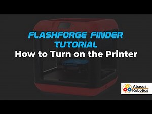 Flashforge Finder 3D Printer Tutorial - How to Turn on the Printer