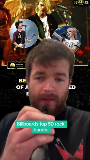 Reviewing billboards list for top 50 rock bands #fyp #greenday #therollingstones #oasis #rockmusic