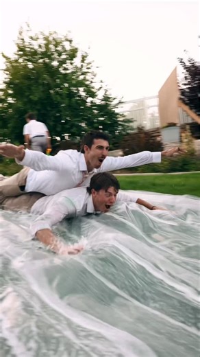 Ryan Simpson | Would you ever have a slip-n-slide at your wedding? #wedding #videography #weddingfilm #utahwedding | Instagram