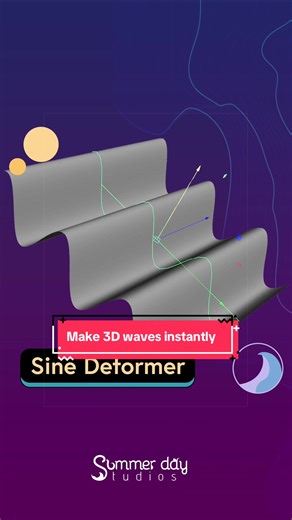 Create Wave Shapes in Autodesk Maya with Sine Deformer