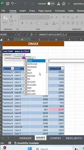 Excel DMAX Explained in 24 Seconds | Find Maximum Value with Criteria Like a Pro!
