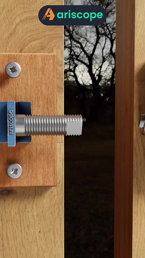 Brilliant Nut Bolt Door Latch with Clever Rotating Mechanism & Satisfying Twist! 0112 Experience the brilliance of this cleverly designed wooden door latch, featuring an innovative nut bolt mechanism for smooth and secure locking. By simply rotating the nut, the latch engages effortlessly, ensuring reliable functionality with a satisfying tactile twist. The smooth movement and the subtle, crisp sound of each rotation enhance the mechanical experience, making locking and unlocking both fun and ef
