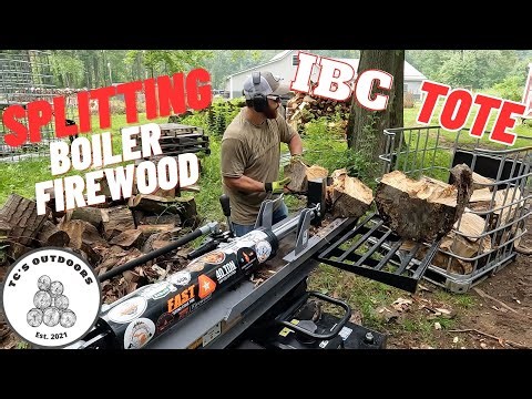 Splitting Boiler Wood on The Countyline 40 To Log Splitter
