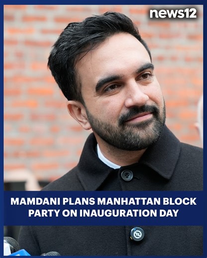 BLOCK PARTY: Mayor-elect Zohran Mamdani announced Monday that instead of a traditional swearing-in ceremony on Inauguration Day, he is planning a large block party in Manhattan. - https://tinyurl.com/4p29hhas | News 12 The Bronx