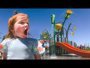 THE BEST SPLASH PAD!! Adley and Mom have the best time at the waterpark they found!