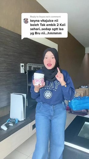 Replying to @lieyza.raz max 2 kali sehari je tau haha. Keyna pun minum sekali sehari je