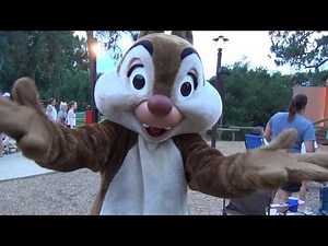Chip 'n Dale "Talk" S'mores, Greet and Dance w/ Guests at Disney Fort Wilderness Campfire