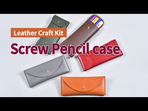 [Leather Craft Kit] Screw Pencil case