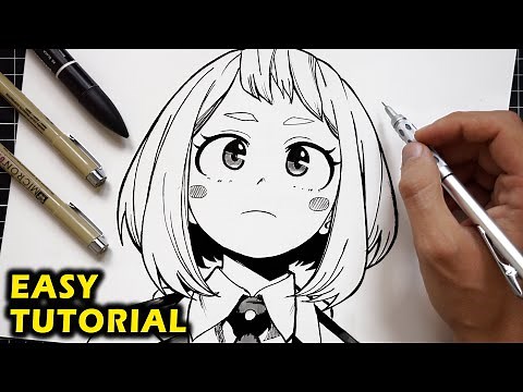 How To Draw Ochaco Uraraka Easy | My Hero Academia | Step By Step (Manga Style)